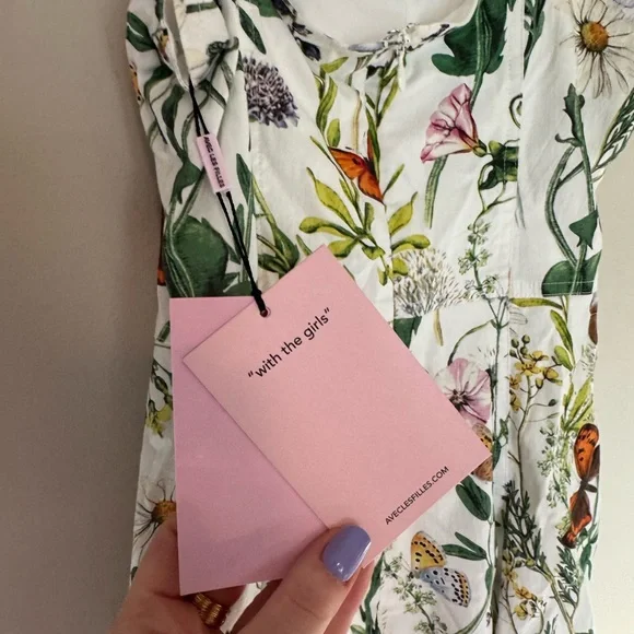 Avec Les Filles Floral Print Dress NWT - Picture 9 of 13
